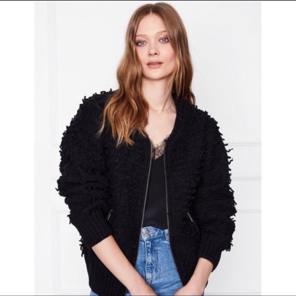 Anine Bing Knit Bomber Jacket